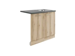 Optifit Küchenschränke|Einbauküchen<Livorno290 Küchen-Spülenschrank-Set Wildeiche Nachbildung