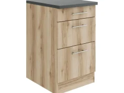 Optifit Livorno290 Küchen-Unterschrank 50 cm Wildeiche Nachbildung< Küchenschränke