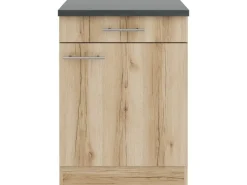 Best Optifit Livorno290 Küchen-Unterschrank 60 cm Wildeiche Nachbildung