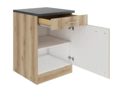 Best Optifit Livorno290 Küchen-Unterschrank 60 cm Wildeiche Nachbildung