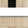 Outlet Optifit Livorno290 Küchenzeile 210 cm Wildeiche Nachbildung