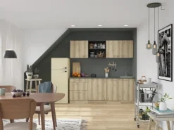 Outlet Optifit Livorno290 Küchenzeile 210 cm Wildeiche Nachbildung