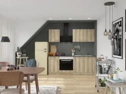 Best Optifit Livorno290 Küchenzeile 210 cm Wildeiche Nachbildung