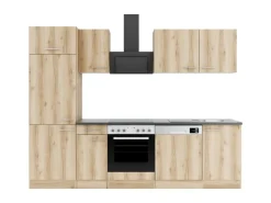 Optifit Herde|Kühlschränke<Livorno290 Küchenzeile 270 cm Wildeiche Nachbildung
