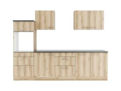 New Optifit Livorno290 Küchenzeile 270 cm ohne E-Geräte Wildeiche Nachbildung
