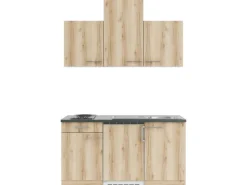 Best Optifit Livorno290 Miniküche 150 cm Wildeiche Nachbildung