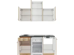 Best Optifit Livorno290 Miniküche 150 cm Wildeiche Nachbildung