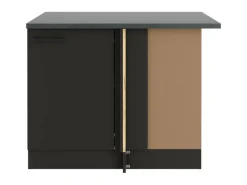 Optifit Madrid420 Küchen-Eck-Unterschrank 110 cm Anthrazit Matt< Küchenschränke