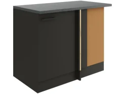 Optifit Madrid420 Küchen-Eck-Unterschrank 110 cm Anthrazit Matt< Küchenschränke