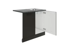 Optifit Madrid420 Küchen-Spülenschrank-Set Anthrazit Matt< Küchenschränke