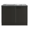 Optifit Madrid420 Küchen-Spülenschrank-Set Anthrazit Matt< Küchenschränke