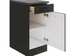 Optifit Küchenschränke<Madrid420 Küchen-Unterschrank 40 cm Anthrazit Matt