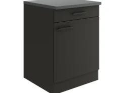 Hot Optifit Madrid420 Küchen-Unterschrank 60 cm Anthrazit Matt