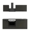 Outlet Optifit Madrid420 Küchenzeile 210 cm Anthrazit