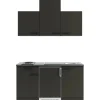 Optifit Miniküchen|Kochfelder<Madrid420 Miniküche 150 cm Anthrazit
