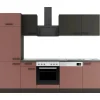 Optifit Kühlschränke<Madrid420/Nizza407 Küchenzeile 270 cm Anthrazit / Rostrot