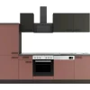 Optifit Winkelküchen<Madrid420/Nizza407 Küchenzeile 270 cm Anthrazit / Rostrot