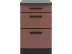 Optifit Küchenschränke<Nizza407 Küchen-Unterschrank 50 cm Rostrot