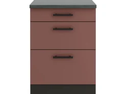 Best Optifit Nizza407 Küchen-Unterschrank 60 cm Rostrot