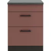 Optifit Nizza407 Küchen-Unterschrank 60 cm Rostrot< Küchenschränke|Einbauküchen