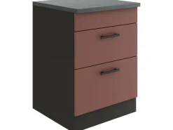 Optifit Nizza407 Küchen-Unterschrank 60 cm Rostrot< Küchenschränke|Einbauküchen