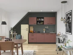 Optifit Nizza407 Küchenzeile 210 cm ohne E-Geräte Rostrot