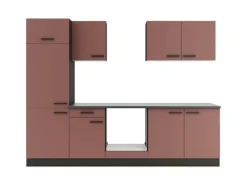 Sale Optifit Nizza407 Küchenzeile 270 cm ohne E-Geräte Rostrot