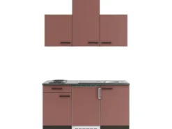 Optifit Nizza407 Miniküche 150 cm Rostrot< Miniküchen|Kochfelder