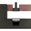 Outlet Optifit Nizza407/Madrid420 Küchenzeile 270 cm ohne E-Geräte Rostrot / Anthrazit