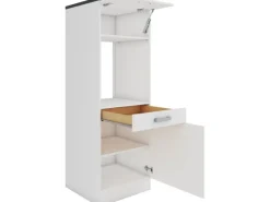 Optifit Oslo214 Küchen-Geräteumbauschrank 60 cm Feinstruktur Weiß