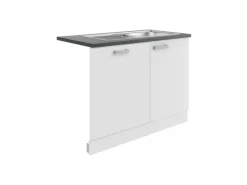 Optifit Oslo214 Küchen-Spülenschrank-Set Feinstruktur Weiß< Küchenschränke