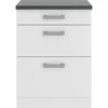 Optifit Küchenschränke<Oslo214 Küchen-Unterschrank 60 cm Feinstruktur Weiß