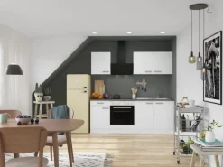 Optifit Einbauküchen|Kochfelder<Oslo214 Küchenzeile 210 cm ohne E-Geräte Weiß