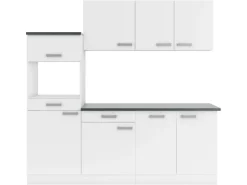 Sale Optifit Oslo214 Küchenzeile 210 cm ohne E-Geräte Weiß