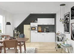 Optifit Oslo214 Küchenzeile 210 cm Weiß< Einbauküchen|Winkelküchen
