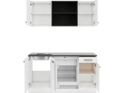 Outlet Optifit Oslo214 Miniküche 150 cm Weiß