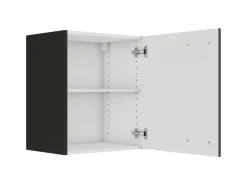 Best Optifit Rimini409 Küchen-Oberschrank 50 cm Rillendekor Nussbaum