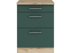 Optifit Savona405 Küchen-Unterschrank 60 cm Steingrün< Zubehör Für Küchenarmatur|Küchenschränke