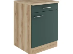 Outlet Optifit Savona405 Küchen-Unterschrank 60 cm Steingrün