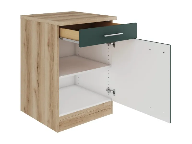 Outlet Optifit Savona405 Küchen-Unterschrank 60 cm Steingrün