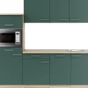 Best Optifit Savona405 Küchenzeile 210 cm Steingrün