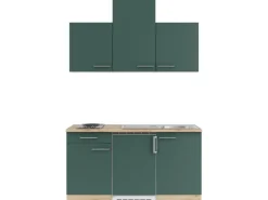 Optifit Savona405 Miniküche 150 cm Steingrün< Miniküchen|Kühlschränke