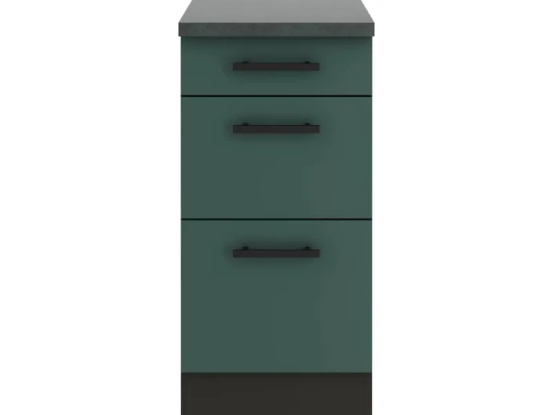 New Optifit Verona405 Küchen-Unterschrank 40 cm Steingrün