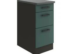 New Optifit Verona405 Küchen-Unterschrank 40 cm Steingrün
