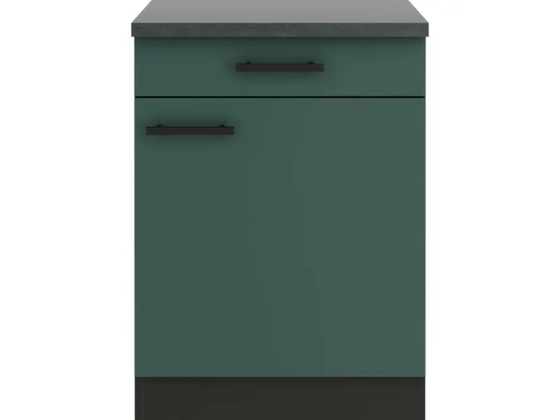 New Optifit Verona405 Küchen-Unterschrank 60 cm Steingrün