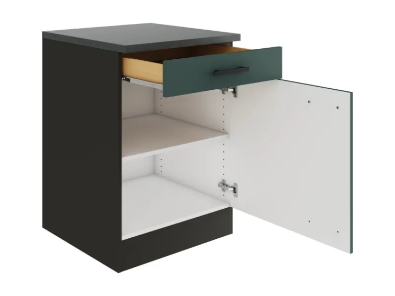 New Optifit Verona405 Küchen-Unterschrank 60 cm Steingrün