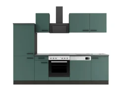Clearance Optifit Verona405 Küchenzeile 270 cm ohne E-Geräte Steingrün