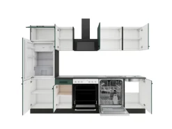 Discount Optifit Verona405 Küchenzeile 270 cm ohne E-Geräte Steingrün