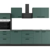 Best Optifit Verona405 Küchenzeile 270 cm Steingrün