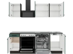 Best Optifit Verona405 Küchenzeile 210 cm Steingrün
